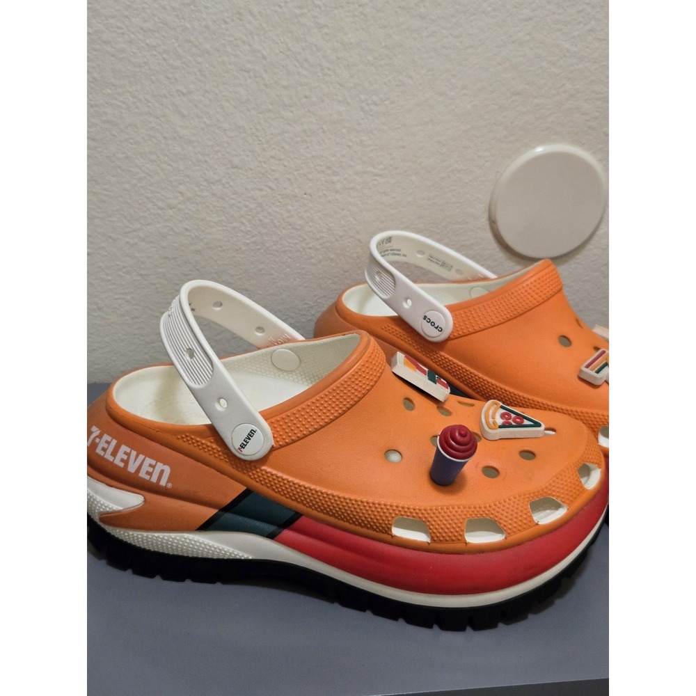 Crocs Mega Crush Clog 7-Eleven Orange Men's Size 6 Women's 8